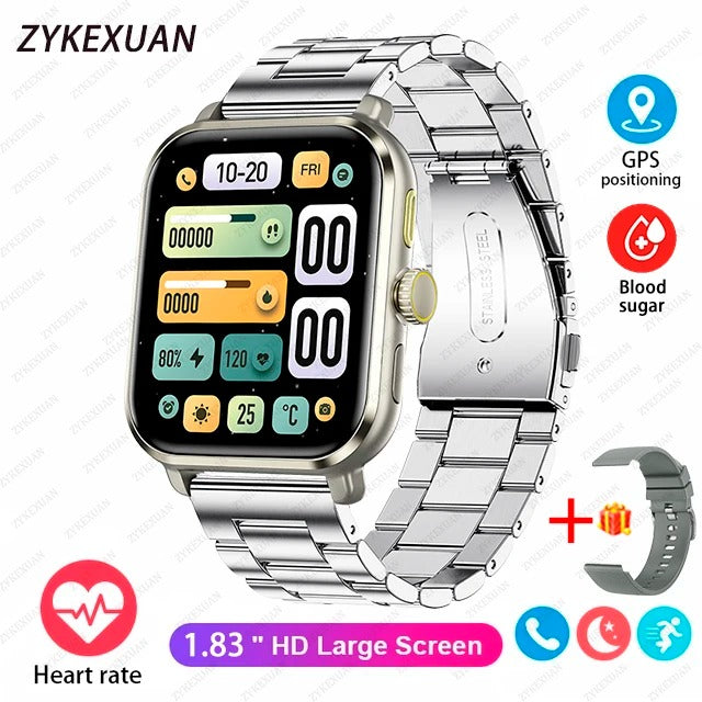 2025 New AMOLED Smart Watch Man Oxygen in the blood Contact Bluetooth GPS Sport Tracker IP68