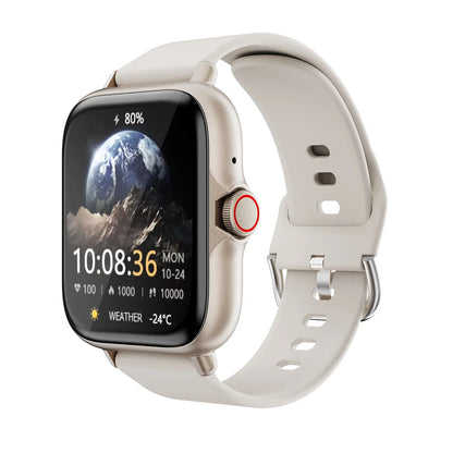 Waterproof smartwatch with alerts, sports pedometer info and sleep monitoring for iPhone and Android