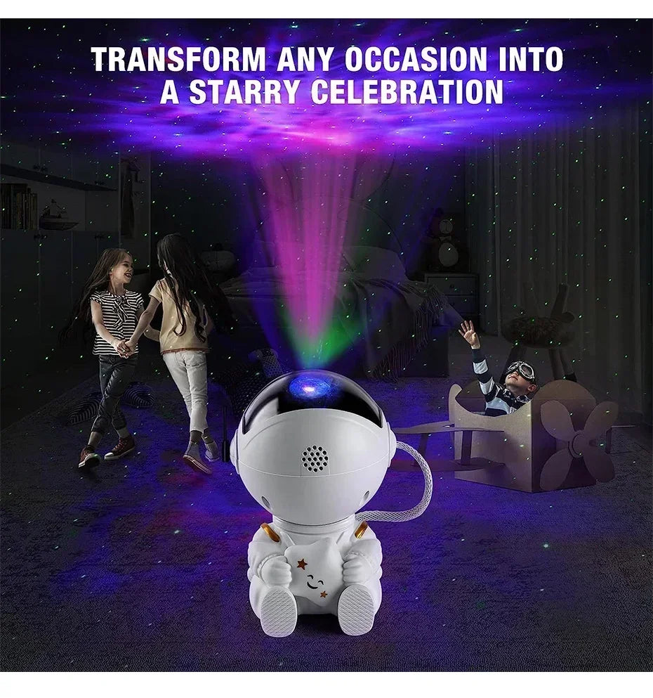 Galaxy Star Projector: Astronaut Night Light for Kids