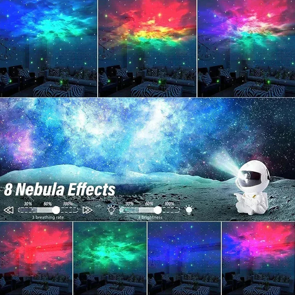 Galaxy Star Projector: Astronaut Night Light for Kids