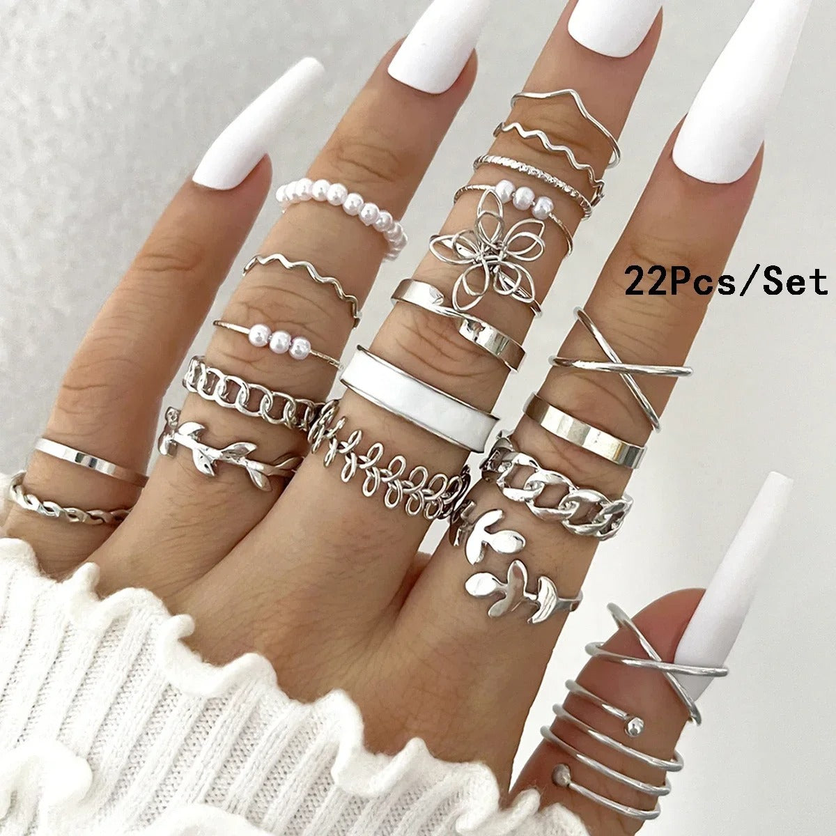 28 pieces of detailed ring fashion collection for  crystal heart gold silver jewelry party