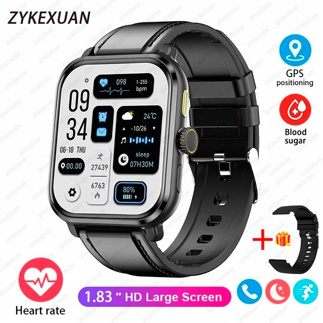 2025 New AMOLED Smart Watch Man Oxygen in the blood Contact Bluetooth GPS Sport Tracker IP68