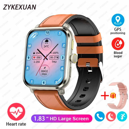 2025 New AMOLED Smart Watch Man Oxygen in the blood Contact Bluetooth GPS Sport Tracker IP68