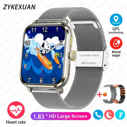 2025 New AMOLED Smart Watch Man Oxygen in the blood Contact Bluetooth GPS Sport Tracker IP68