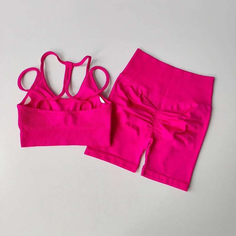 Sports group, shock-resistant yoga clothes, fitness, set of two pieces