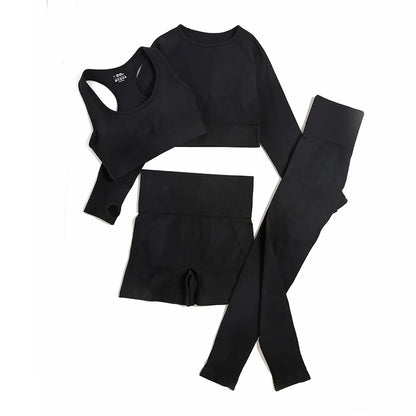 Women's Seamless Yoga Sportswear Set 2/3/4 Pieces