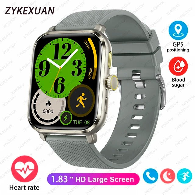 2025 New AMOLED Smart Watch Man Oxygen in the blood Contact Bluetooth GPS Sport Tracker IP68