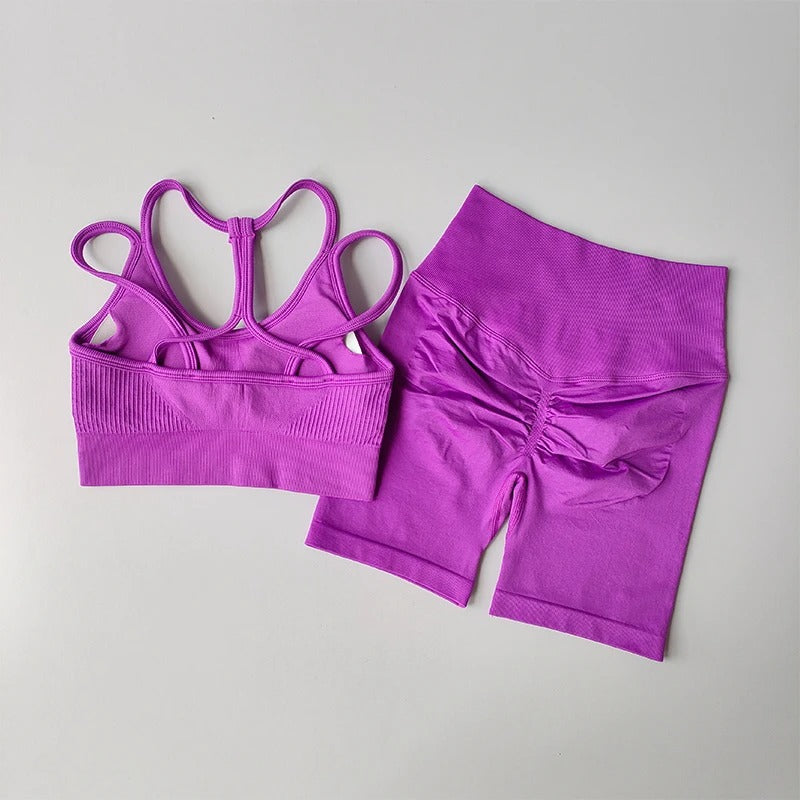 Sports group, shock-resistant yoga clothes, fitness, set of two pieces