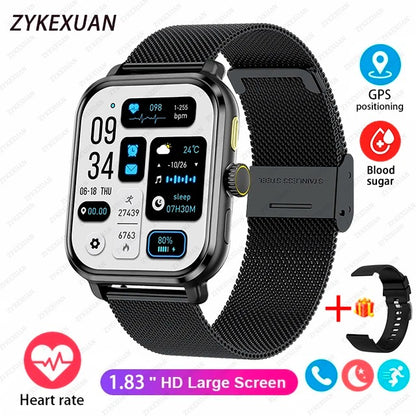 2025 New AMOLED Smart Watch Man Oxygen in the blood Contact Bluetooth GPS Sport Tracker IP68