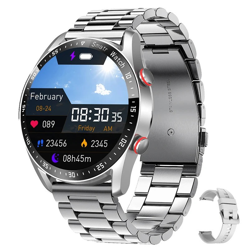 EKG + ECG + Bluetooth smartwatch for men Laser blood pressure smartwatch for men