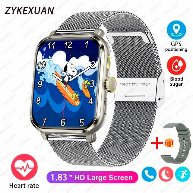 2025 New AMOLED Smart Watch Man Oxygen in the blood Contact Bluetooth GPS Sport Tracker IP68