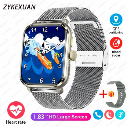 2025 New AMOLED Smart Watch Man Oxygen in the blood Contact Bluetooth GPS Sport Tracker IP68