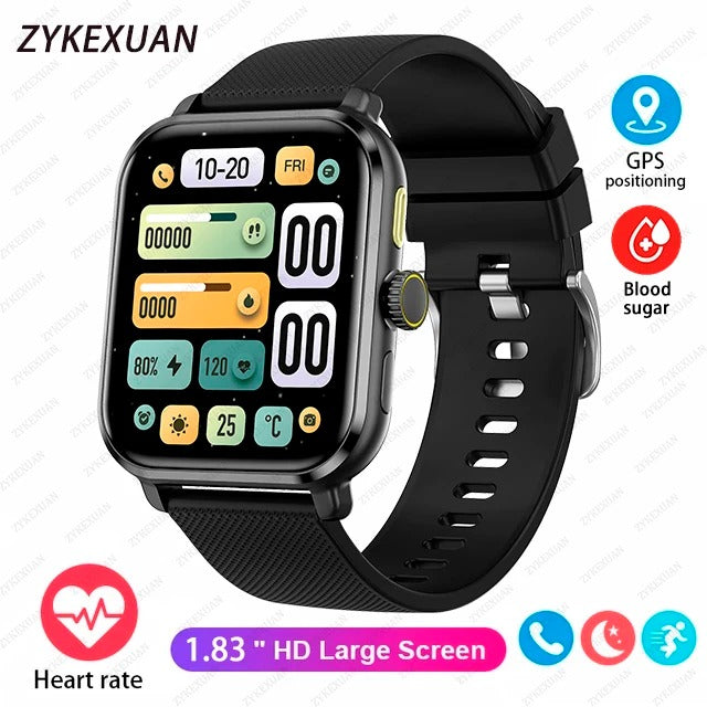 2025 New AMOLED Smart Watch Man Oxygen in the blood Contact Bluetooth GPS Sport Tracker IP68